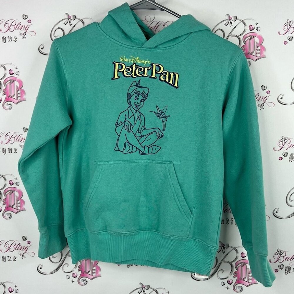 Disney sweater hoodie pull over movie Peter Pan Teal Hoodie Walt Disney